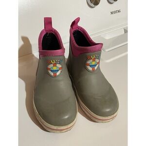 Toddler Size 12 Buoy Boots‎ Pink Grey Rain boots Short Boots